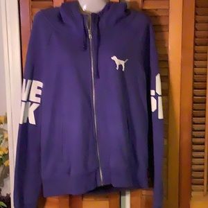 Hooded full zip sweatshirt